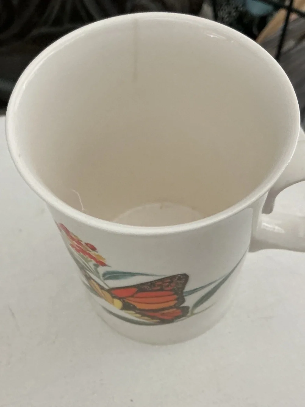 Set of 4 Vintage Monarch Butterfly Mugs Artist Molly D Smith Kitchen Home Flaw